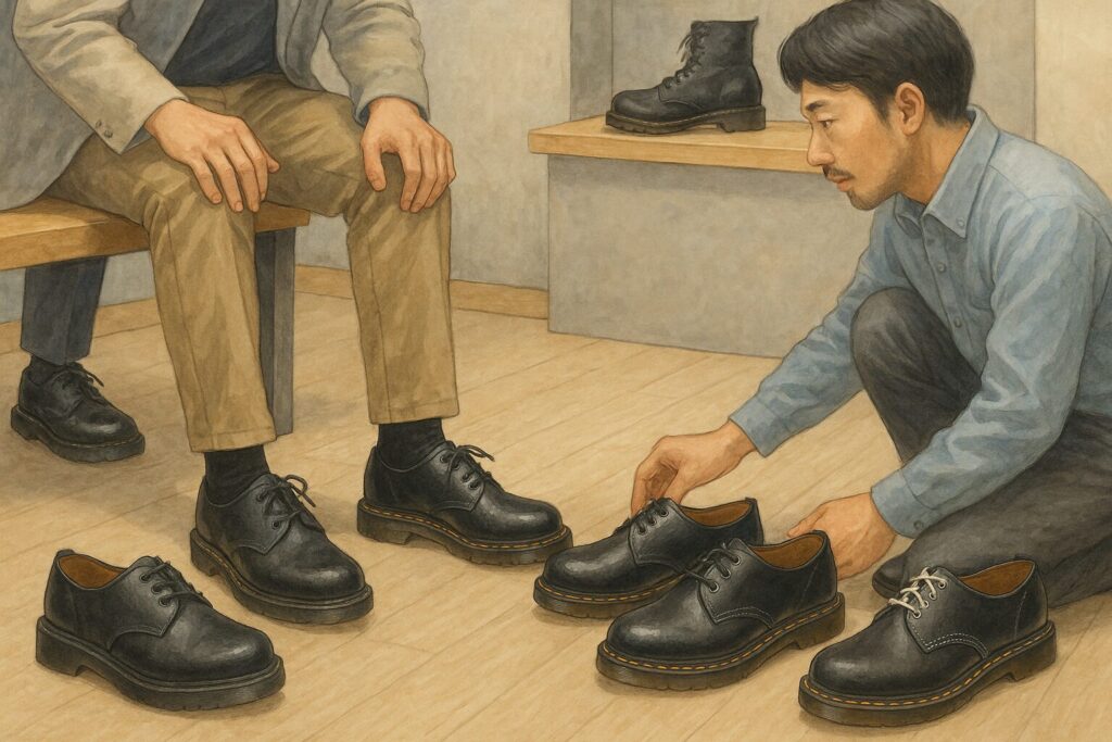 Dr.Martens(ドクターマーチン) モデル Dr Martens 1461 ドクターマーチン1461の特徴：定番モデルのコーデとサイズ感